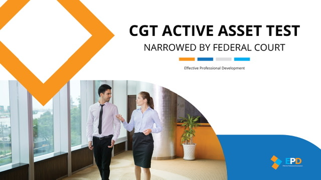 CGT Active Asset Test Narrowed by Federal Court